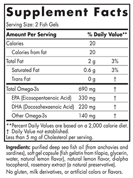 Supplement Facts Omega 3
